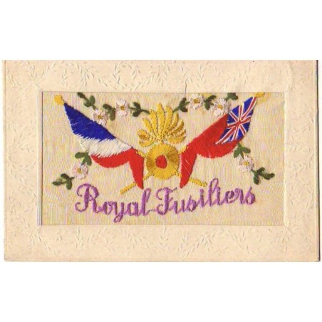 n°14012 - Carte Brodée - Royal Fusiliers