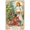 n°30730 - Carte Gaufrée - Fröhliche Weihnachten - Ange de Noël offrant des présents aux enfants devant le sapin