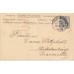 n°30745 - Fantaisie - Deux Chérubins Anges aux fleurs et Poème - Englein mög umschweben