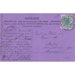 n°30760 - Garçon buvant au bidon de lait et chat lapant - Humour et Enfants