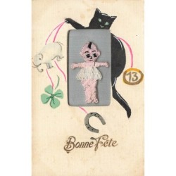 n°30762 - Carte brodée -...
