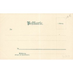 n°30769 - Jeune fille au grand chapeau et bâton assise près d'une barrière - Lith.-Artist. Anstalt München