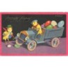 n°30778 - Carte Gaufrée - Joyeuses Pâques - R. Sgrilli - Poussins en camionnette et oeufs - GM n° 2386