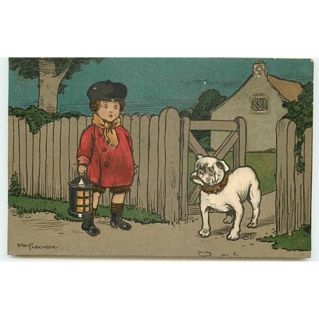 n°10410 - Carte Illustrateur - Ethel Parkinson - Enfant et Bouledogue