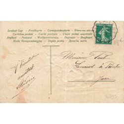 n°30795 - Carte Gaufrée - Bonne et Heureuse Année - Fée en forêt et fleurs
