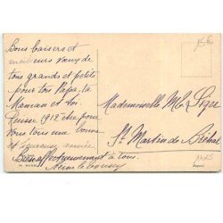 n°14065 - P. Ebner - MM Vienne n°608 - Heureuse Année - Garçons lançant des boules de neiges sur des fillettes