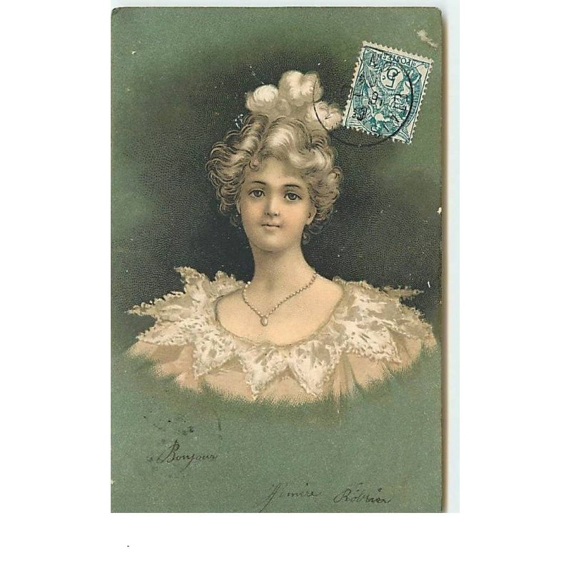 n°14094 - Clapsaddle - Portrait d'une jeune femme