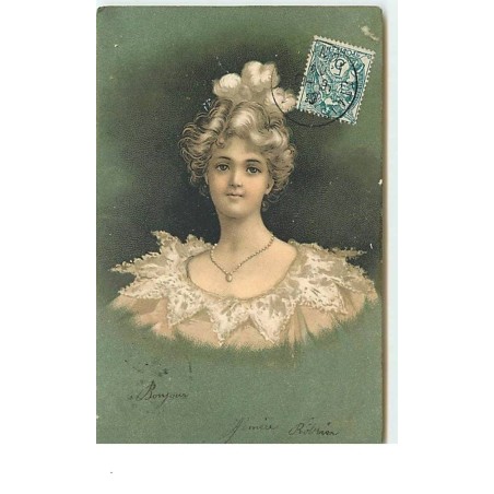 n°14094 - Clapsaddle - Portrait d'une jeune femme