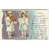 n°10412 - Carte Fantaisie - Fröhliche Weihnachten - Ange jouant du violon