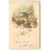 n°10418 - Carte Fantaisie - Joyeux Noël - Père Noël dans son traineau
