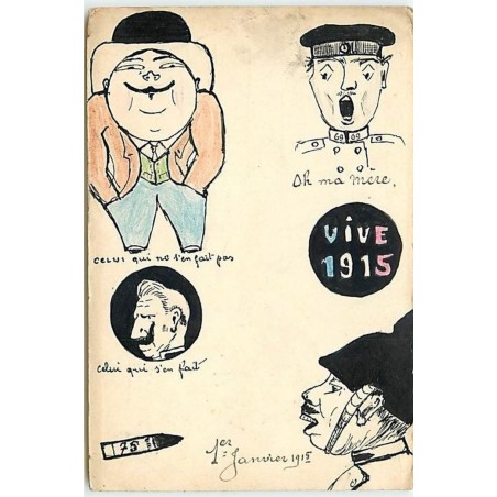 n°14159 - Franchise Militaire - Vive 1915 - Guerre Russo-Japonaise - Guillaume II