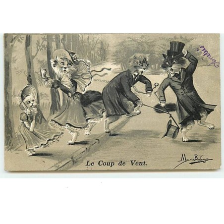 n°14162 - Maurice Boulanger - Le Coup de Vent - Chats habillés