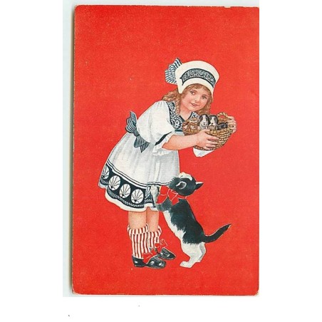 n°14192 - H. Schickler - Les Camarades - Fillette - Chat