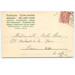 n°14195 - Clapsaddle - Portrait d'une jeune femme avec des roses dans les cheveux