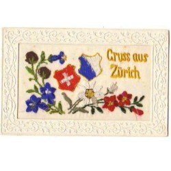 n°14203 - Carte Brodée -...