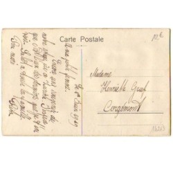 n°14203 - Carte Brodée - Gruss aus Zürich - Fleurs et blasons - Edelweiss