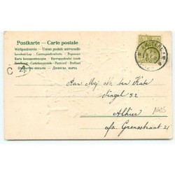 n°10425 - Carte Fantaisie - Père Noël  et Ange