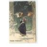 n°14224 - MM Vienne n°330 - Fröhliche Weihnachten - Fillette donnant de l'herbe à manger à des vaches