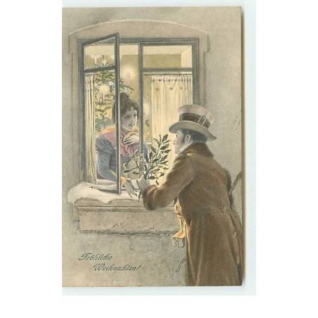 n°14226 - MM Vienne n°230 - Fröhliche Weihnachten - Homme offrant du gui à une jeune femme
