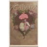 n°14260 - Ste Catherine - Photo d'une jeune femme portant un bonnet rose