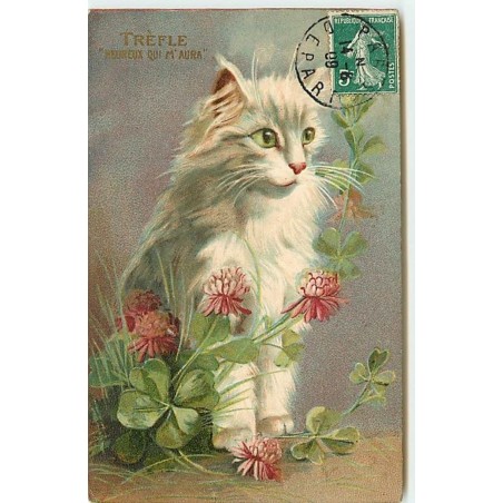 n°14266 - Maurice Boulanger - Trèfle - Heureux qui m'aura - Chat