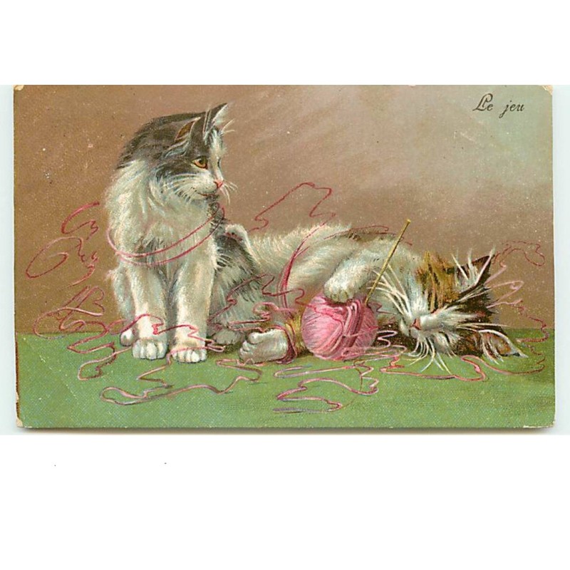 n°14269 - Maurice Boulanger - Le Jeu - Chats avec une pelote de laine