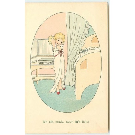 n°14272 - MM Vienne n°905 - Ich bin müde, rasch in's Bett - Fillette se préparant à se coucher