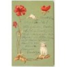n°14300 - Art Nouveau - Coquelicot - Chat regardant une souris
