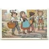 n°14337 - MM Vienne n°180 - Fröhliche Ostern - Enfants apportant du pain, un poule et des oeufs