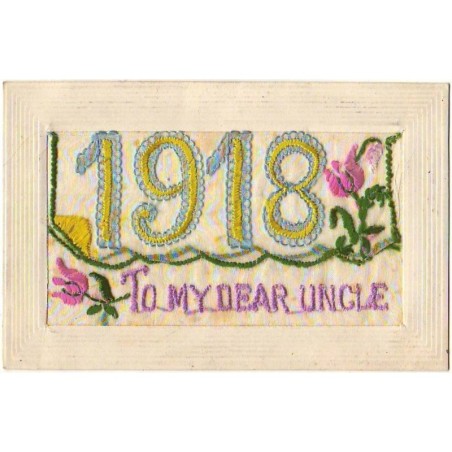 n°14351 - Carte Brodée avec rabat - 1918 To my dear Uncle