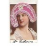n°14557 - Sainte Catherine - Photo d'un femme portant un bonnet rose et en dentelle blanche - Abel Boyé