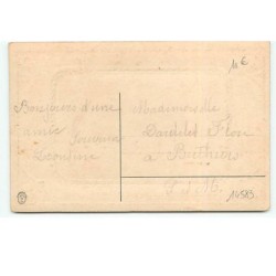 n°14583 - Heureux Noël - Ange gardien déposant une poupée près d'un sapin devant une fillette