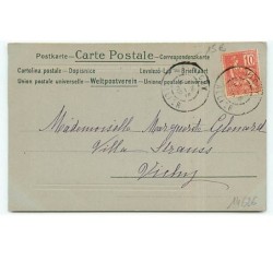 n°14626 - Carte Gaufrée - Art Nouveau - Profil d'une jeune femme
