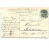 n°14641 - Carte Gaufrée - Fröhliche Pfingsten - Couple saluant un train au départ