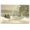 n°14642 - Heureux Noël - Famille se promenant dans la neige