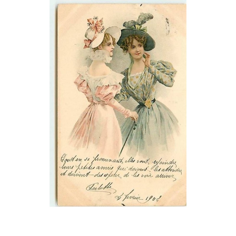n°10460 - Carte Fantaisie - MSM - Couple de Femmes