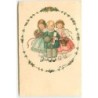 n°14729 - P. Ebner - n°2470 - Fillette et garçon apportant des fleurs