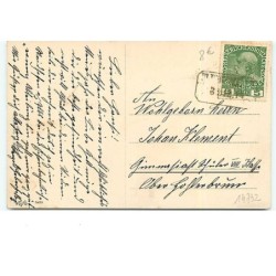 n°14732 - Frohes Neujahr - Garçon apportant des trèfles, sous une pendule