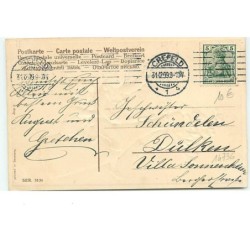 n°14736 - Carte Gaufrée - Viel Glück zum neuen Jahre - Enfants à califourchon sur une bouteille