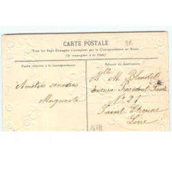 n°14778 - Carte Gaufrée - 1er Avril - Souffle Poisson d'Avril  ... - Panier avec poisson fumant une pipe
