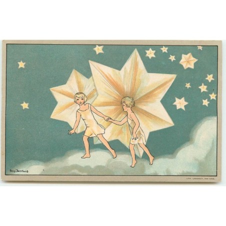 n°14821 - Bep Jordens - Deux anges marchant sur des nuages