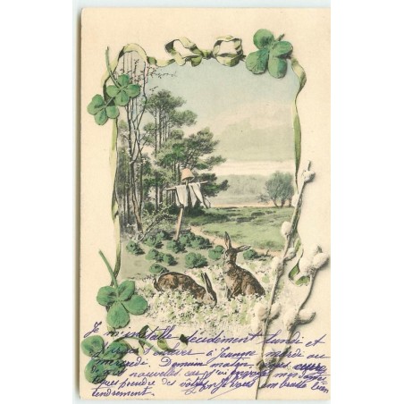 n°14824 - MM Vienne n°133 - Deux lapins dans un pré