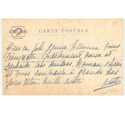 n°14831 - Bonne Année - Garçon portant des bouquets de houx avec des rubans tricolores