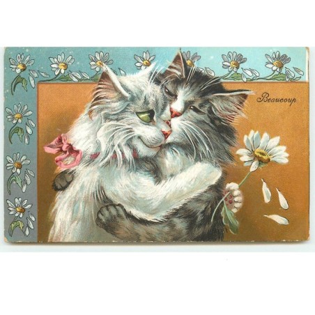 n°14922 - Maurice Boulanger - Beaucoup - Deux chats dans les pattes de l'un et l'autre