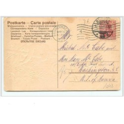 n°1048 - Carte Gaufrée - Fröhliche Pfingsten - Enfant coupant les branches d'un arbre