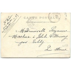 n°14937 - Carte Gaufrée - Heureux Noël - Ange avec un sapin