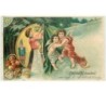 n°14938 - Carte Gaufrée - Fröhliche Weihnachten - Anges