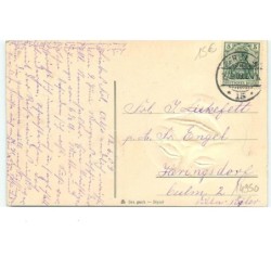 n°14950 - Carte Gaufrée - Couple dansant près de la lune