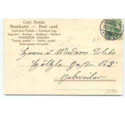 n°14986 - Carte Gaufrée - Prosit Neujahr - Ange portant des coeurs