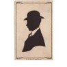 n°15014 - Silhouette - N.C. Clausen, Silhouettist - Homme portant un chapeau melon